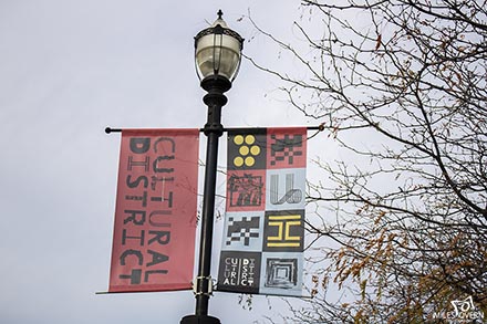 Kelowna Cultural District Banner | Photo copyright (c) 2020 Miles Overn Photography