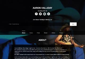 Image of Aaron Halliday Website