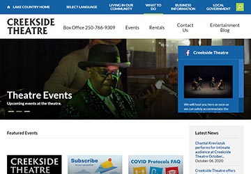 Image of Creekside Theatre website