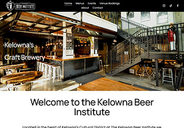 Image of Kelowna Beer Institute website