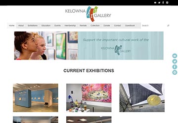 Image of Kelowa Art Gallery website