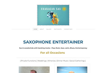 Image of Okanagan Sax Website