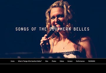 Image of Songs of the Southern Belles website
