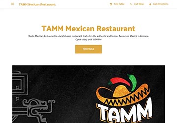 Image of Tamm Restaurant website