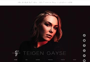 Image of Teigen Gayse website